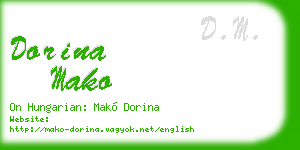 dorina mako business card