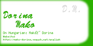 dorina mako business card